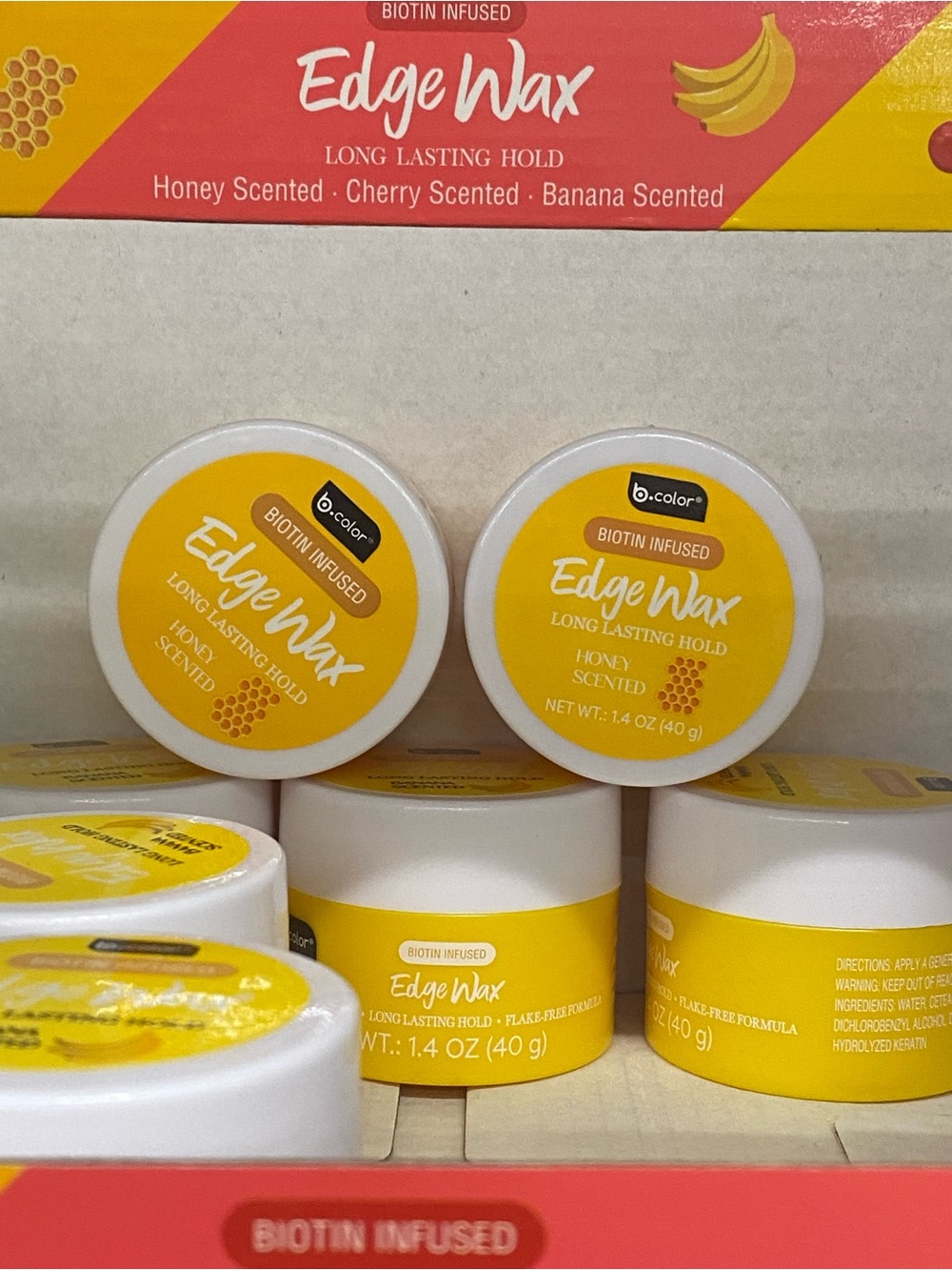 B.color Edge Wax Honey Scented 2 pack